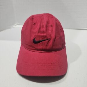 Nike Hat Cap Strap Back Pink Swoosh Logo Youth Child Adjustable Kids Twill